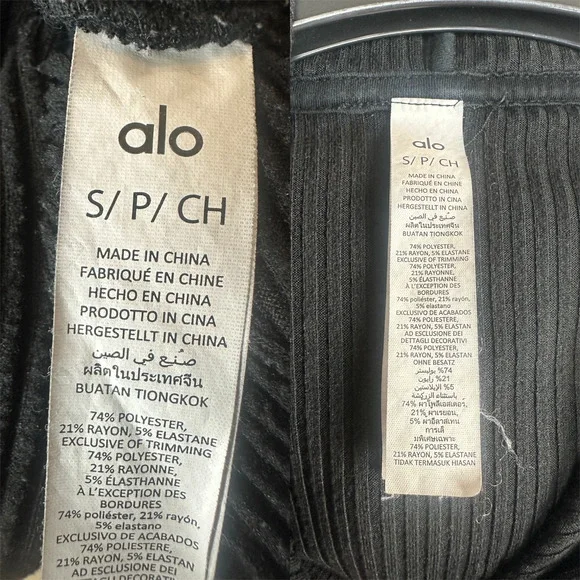 Alo Yoga Muse Ribbed 2 Piece Set Crop Hoodie Jogger Sweatpants Small *Read/Flaw - Picture 16 of 16